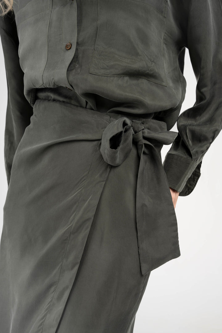 The Cupro Wrap Skirt