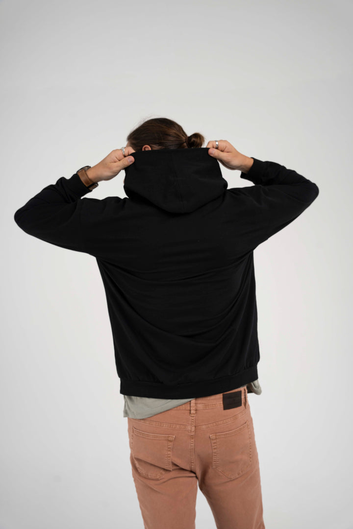 The Organic Cotton Hoodie in BLACK