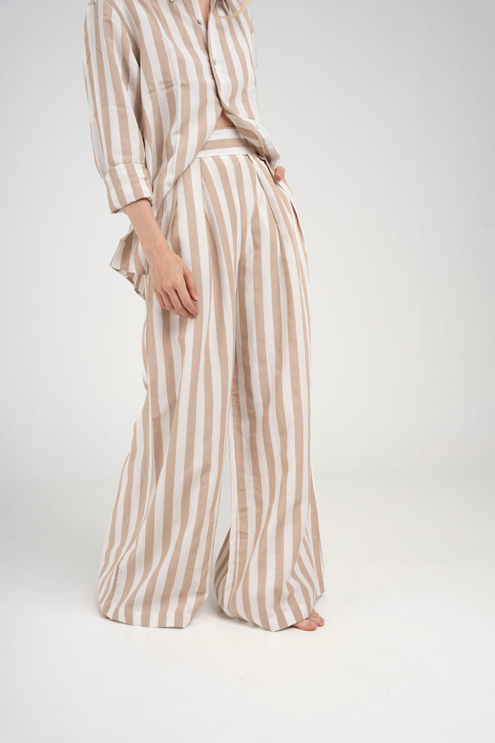 The Pleated Striped Pants