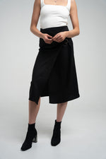 Cargue la imagen en el visor de la galería, Asymmetrical Tencel Wrap-Skirt