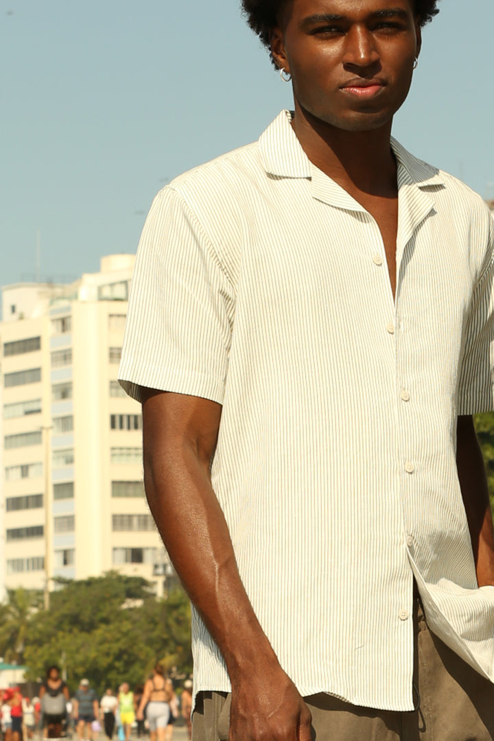 The Tencel Striped Cuban Shirt